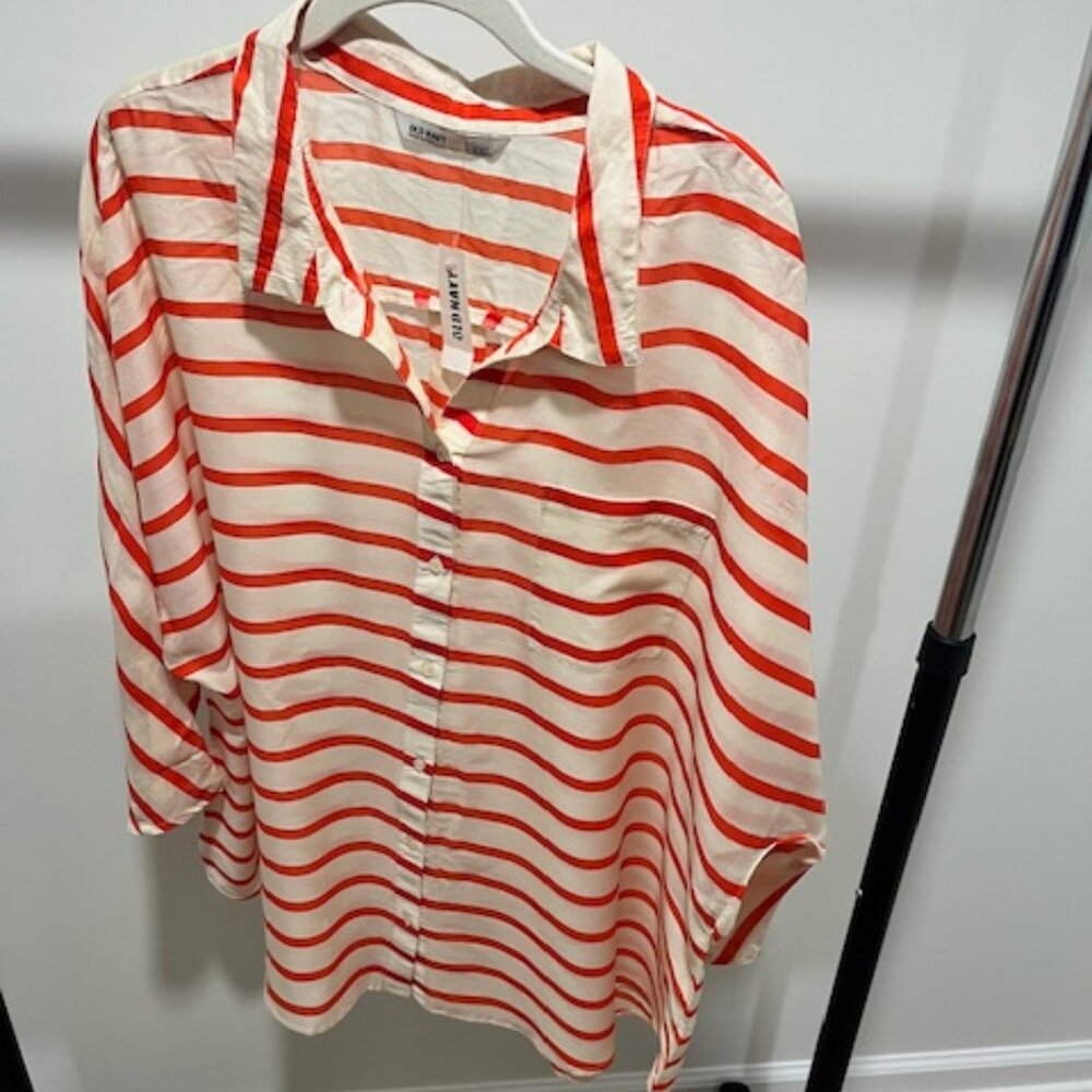 Creamsicle Collar Button-Up Shirt